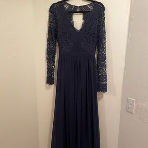 Lulu formal long dark blue dress